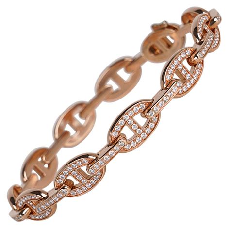 hermes chaine d'ancre bracelet rose gold|hermes diamond bangle bracelet.